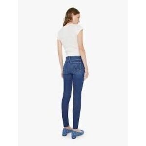 Mother High Waisted Looker Skinny Jeans Happy Medium‎ Blue Denim Size 24